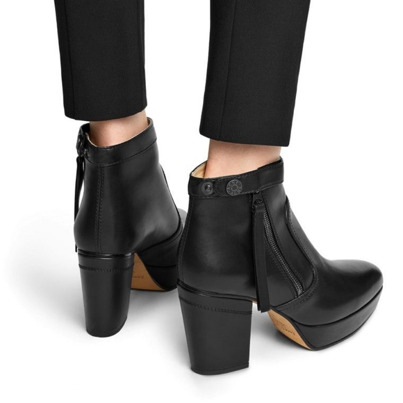 Acne Studios Shoes - Acne Studios Leather Track Platform Ankle Booties